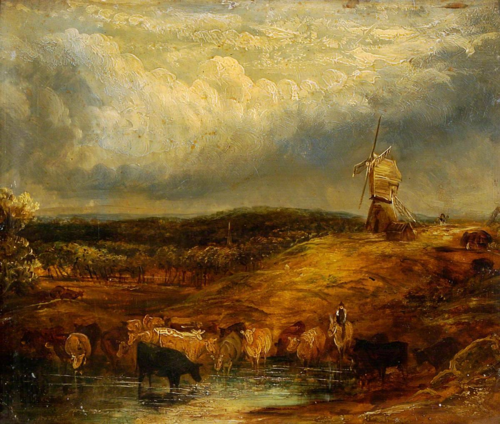 Cattle and a Windmill, 1831, 