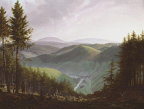 Holzfäller im Harz, 1828, 