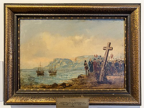 The planting of cross by Bartholomew Dias in 1488, 1750, 