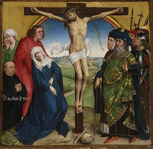 Crucifixion with Amelius de Emael, 1473, 