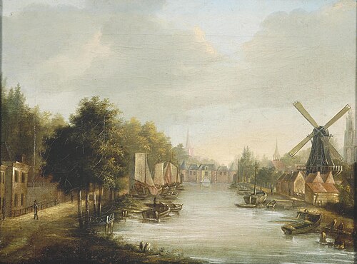 Eem en Koppelpoort vanaf Molenstein, 1850, 