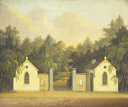 Ingang begraafplaats aan Plantsoen West, Amersfoort, 1850, 