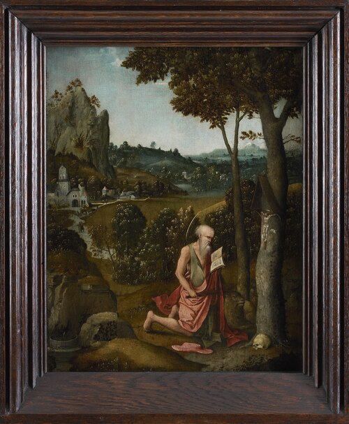 Hieronymus in een landschap, 1537, 