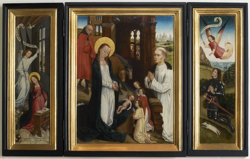 Geboorte van Jezus, Annunciatie en Gedeon, 1487, 