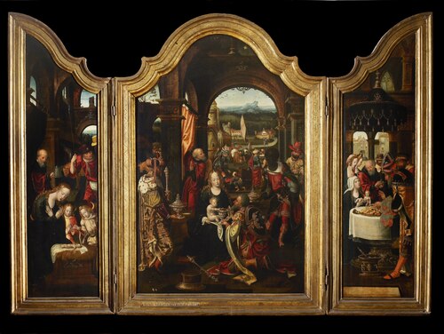 Geboorte van Jezus, Aanbidding van de wijzen en Opdracht in de tempel, 1520, 