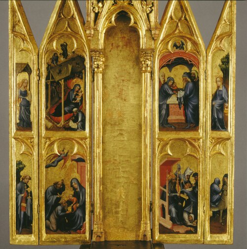 Retable des épisodes de la jeunesse du Christ, 1400, 