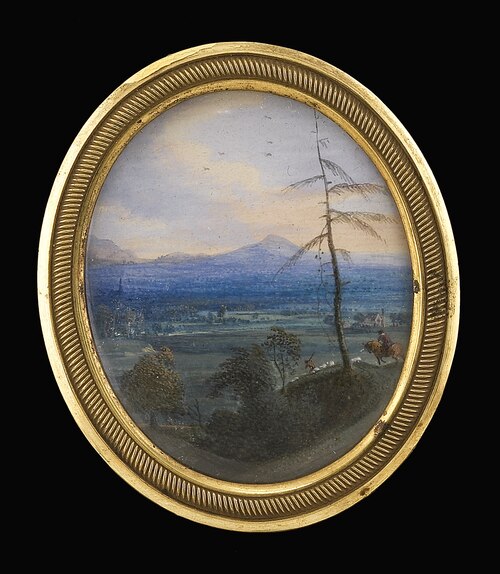 Dalgezicht bij valavond, 1800, 