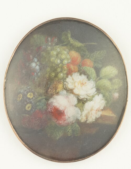 Bloemen; applique van een ring, 1800, 