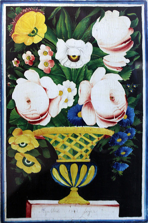 Black Forest shield painting, 1842, 