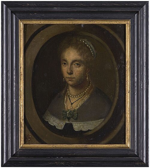 Portrait of een vrouw, mogelijk His van Buygers (..-1677), echtgenote van  Minne van Eminga, 1649, 