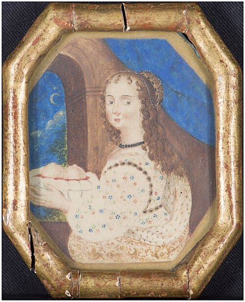Achtkantig portret van een onbekende dame, 1649, 