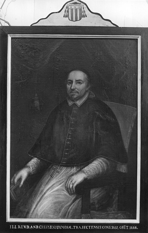 Portret van Andreas Creusen (Creusenius - 1591-1666), 4e bisschop van Roermond, 1650, 
