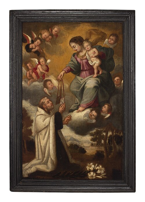 Maria met kind en Simon Stock met scapulier, 1750, 