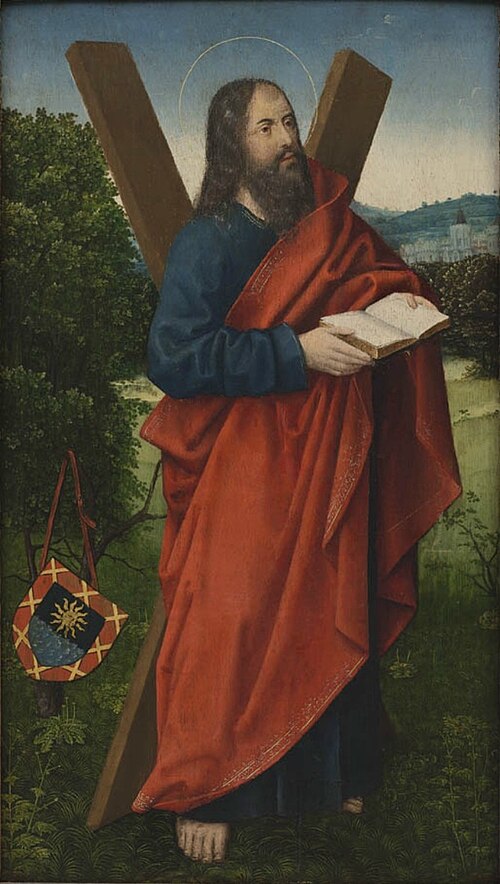 H. Andreas in een landschap, 1517, 