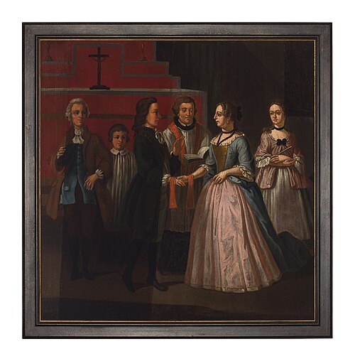 Twee gescheiden taferelen voorstellende sacramenten van priesterschap en huwelijk, 1750, 