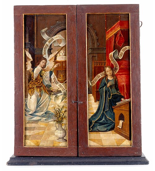 Huisretabel met de Aanbidding der Herders en Annunciatie, 1532, 