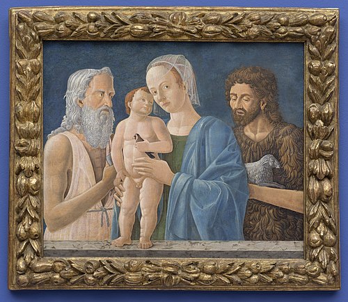 Madonna met de HH. Hieronymus en Johannes de Doper, 1475, 