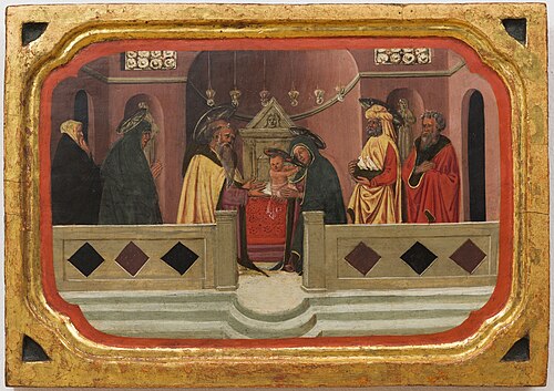 De presentatie in de tempel, 1475, 
