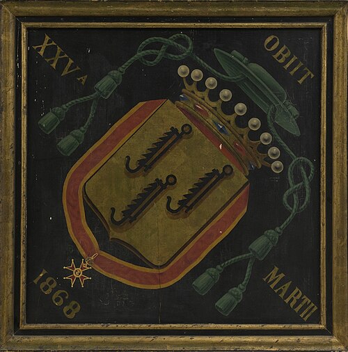 Dodenbord van een prelaat, 1868, 