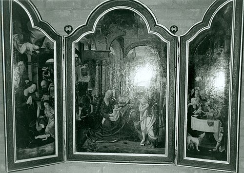 Drieluik met de aanbidding herders, de Aanbidding der drie koningen en de Besnijdenis, 1530, 