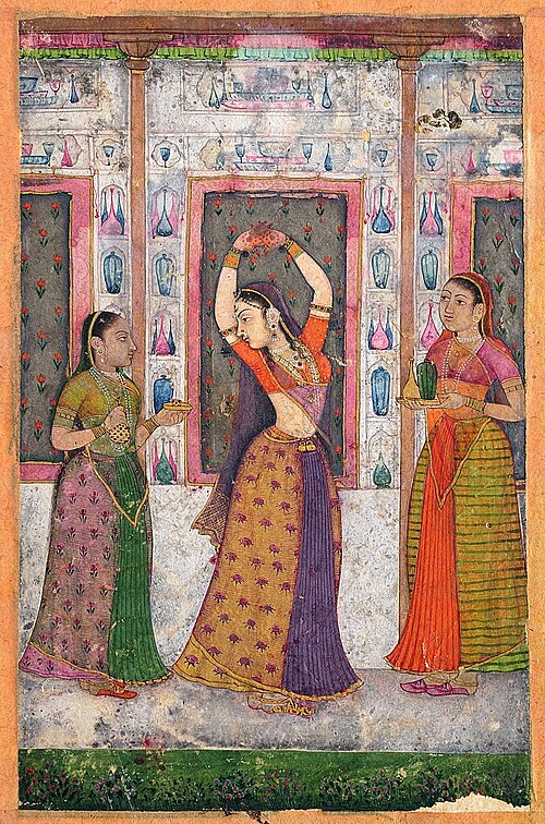Princess with confidantes, 1675, 