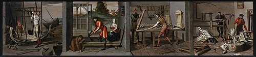 The four trades of the guild of carpenters, 1560, 