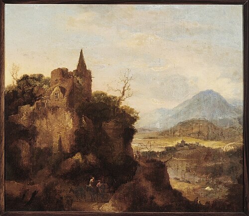 Italianserend landschap., 1649, 