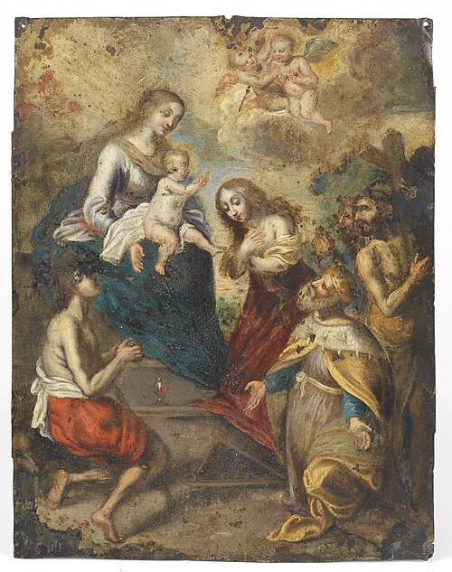 Madonna met heiligen., 1649, 