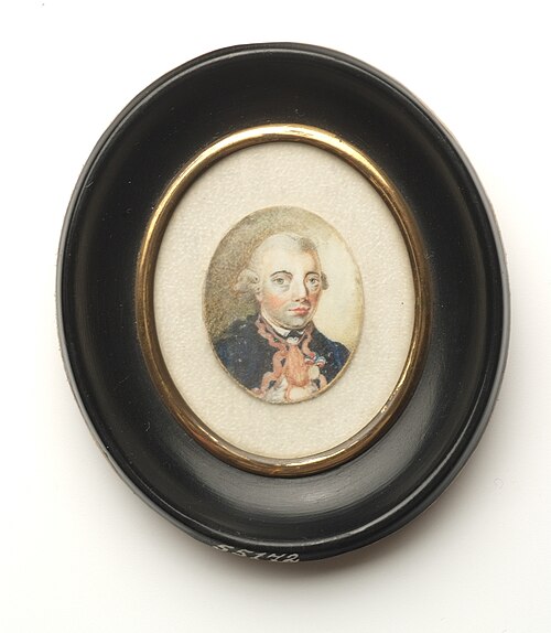 Miniatuur potret van Johan Arnold Zoutman (1724-1793)., 1790, 