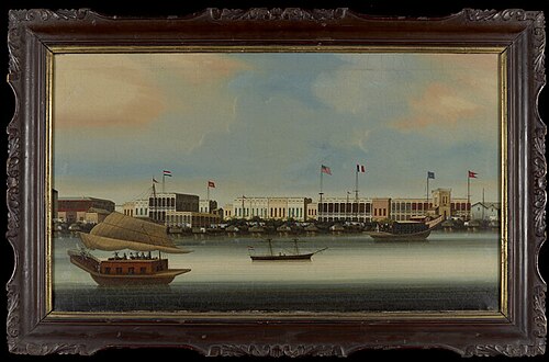 Gezicht op Canton, 1825, 