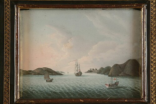 De monding van de rivier de Tiger bij Canton, 1825, 