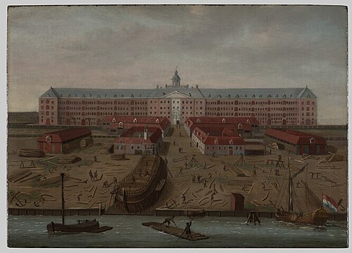 Het magazijn en de werf van de VOC te Amsterdam, 1699, 