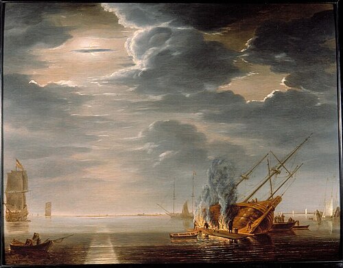 The breaming of a ship at eclipse, 1675, 