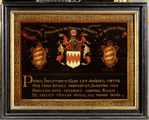 Wapenbord 'Prisca Forestorum', 1649, 
