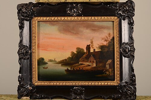 Rivier bij avond, 1875, 