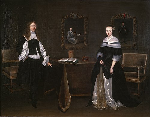 Double portrait of Albert Nilant (1646-...) en Johanna Quadacker (1640-1672), 1800, 