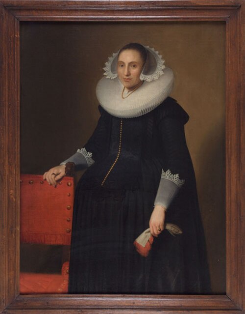 Portret van Barbara Glagau, echtgenote van Assuerus Strockel, 1635, 