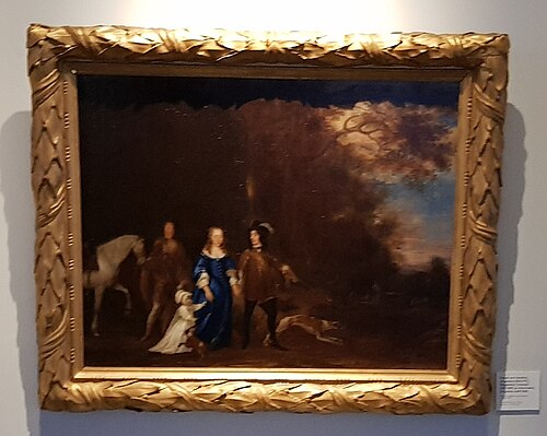 Familieportret met Hendrick de Sandra, Margaretha Tortarolis en Anne Maria De Sandra vergezeld door , 1660, 