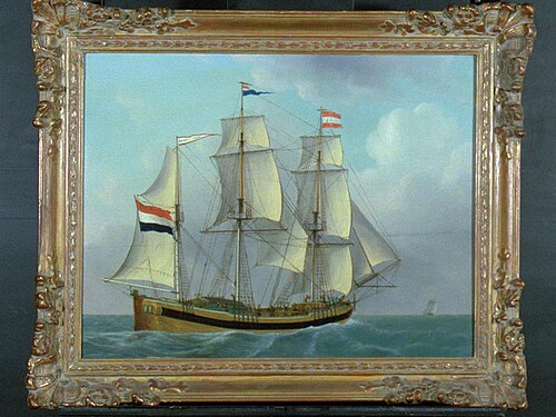 De driemastgaljoot 'De Hersteller', 1825, 
