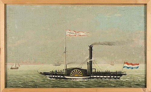Het raderstoomschip of stoomjacht 'Prinses Marianne' (II), 1840, 