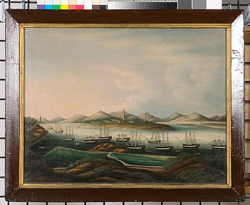 Gezicht op de rede van Whampoa, 1847, 