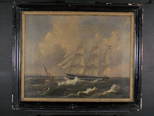 De bark 'Koophandel' van de rederij Serruys & Co., 1856, 