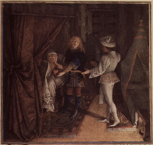 Amor gibt Ardent Desir das Herz des träumenden René, 1460, 