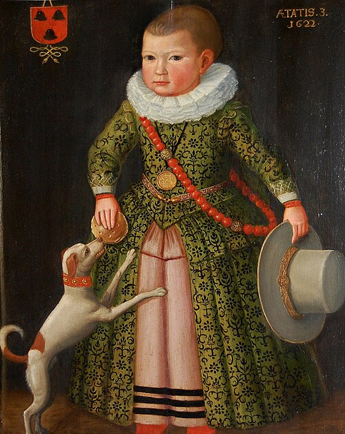 Portret Rochus Rees op 3-jarige leeftijd (kind van het geslacht Rees), 1622, 