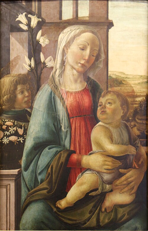 La Vierge et l'Enfant avec un ange, 1450, 