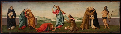 "Noli me tangere" (avec saint Pierre martyr, la Visitation, David, la rencontre de saint François et, 1450, 