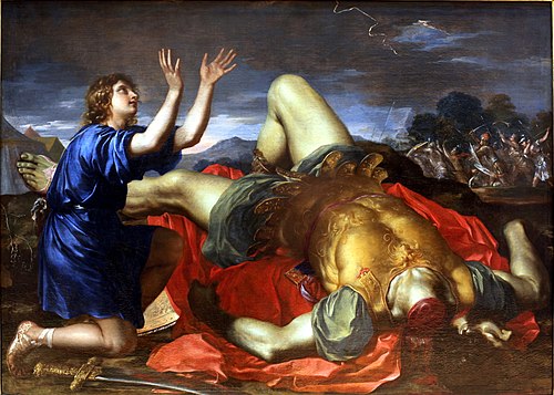 David rendant grâce à Dieu d'avoir tué Goliath, 1650, 
