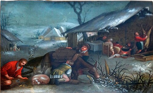 Travaux champêtres et saison Hiver, 1550, 