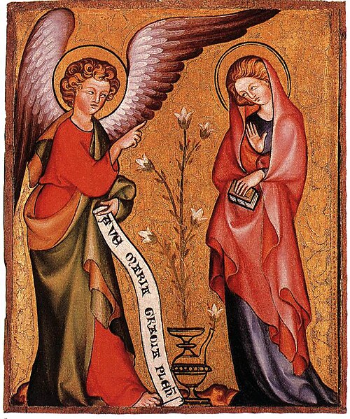 Annunciation (left wing), Presentation in the temple (right wing), 1330, 