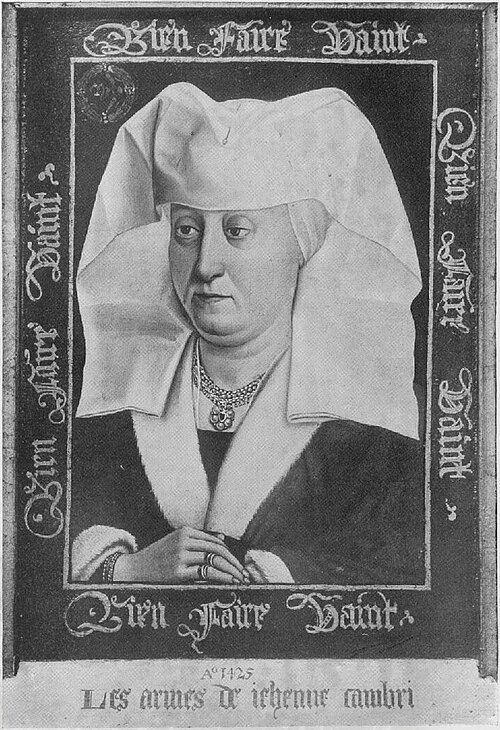 Portrait of Marie de Pacy, wife of Barthélemy Alatruye (?-1466), 1427, 
